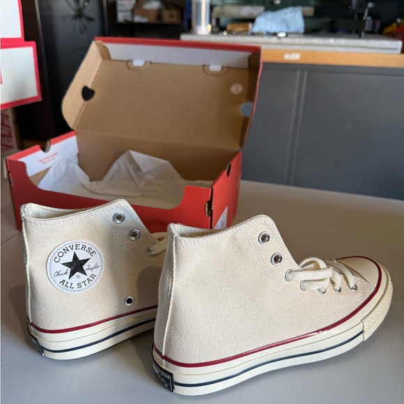 Converse Shoes - High Top cream Converse. Womens Size 7.5.